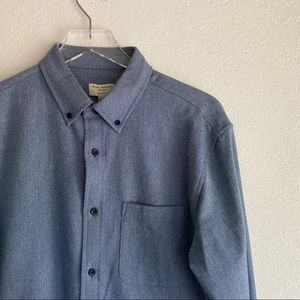 CLUB MONACO slim fit cotton/wool button down L